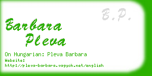 barbara pleva business card